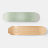 Sage Green Gradient Aura Persoonlijk Skateboard (Horizontaal)