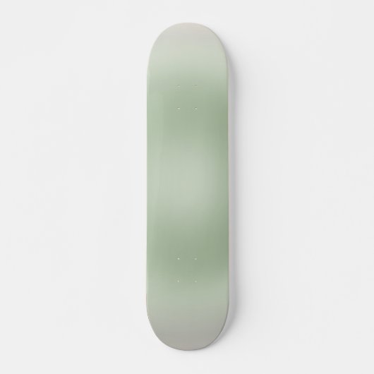 Sage Green Gradient Aura Persoonlijk Skateboard (Voorkant)
