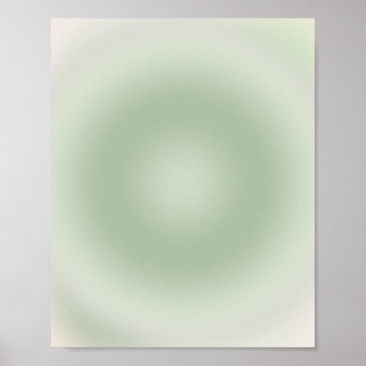 Sage Green Gradient Aura Poster (Voorkant)