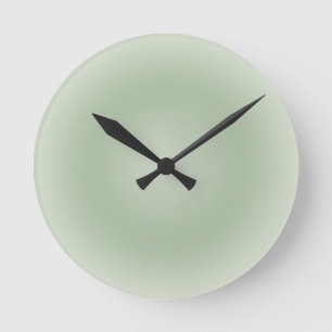 Sage Green Gradient Aura Ronde Klok