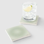 Sage Green Gradient Aura Stenen Onderzetter (Zijkant)