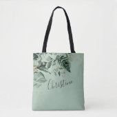 Sage Green Greenery foliage maid of epilepsie gift Tote Bag (Voorkant)