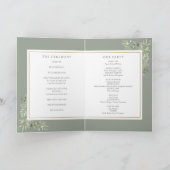 Sage Green Greenery Foliage Wedding Programma (Binnen)