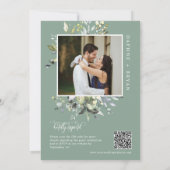 Sage Green Greenery nog lang en gelukkig na feestf Kaart (Achterkant)