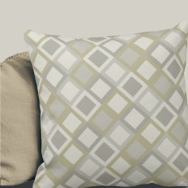 Sage Green & Grey Geometric Pattern Kussen