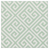 Sage Green Grieks sleutelpatroon Stof (Close Up)