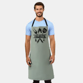Sage Green Grillmaster BBQ Apron Schort (Gedragen)