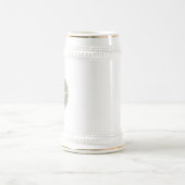 Sage Green Groomsmen Beer Stein met Gouden Hart Bierpul (Center)