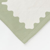 Sage Green Groovy controleert geruit patroon Fleece Deken (Hoek)