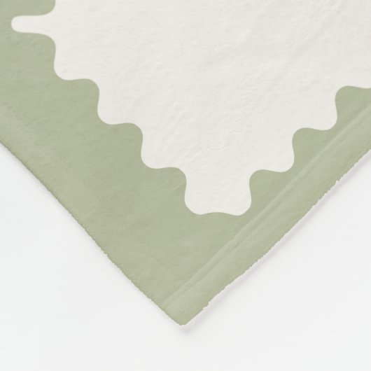 Sage Green Groovy controleert geruit patroon Fleece Deken (Hoek)