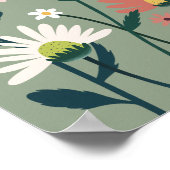 Sage Green Grote Baby in Bloom Douche Sign Poster (Hoek)