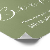 Sage Green Guest Book Wedding Sign Poster (Hoek)