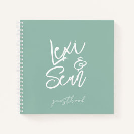  Sage Green Guestbook Spiral Notebook Notitieboek