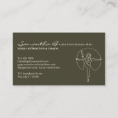 Sage Green Gym Yoga Pilates Meditation Instructor Visitekaartje (Achterkant)