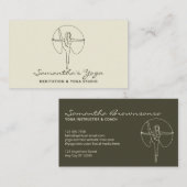 Sage Green Gym Yoga Pilates Meditation Instructor Visitekaartje (Voorkant / Achterkant)