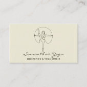 Sage Green Gym Yoga Pilates Meditation Instructor Visitekaartje (Voorkant)