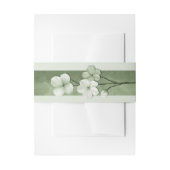 Sage Green Hand Drawn Floral Botanical Wedding Uitnodigingen Wikkel (Voorkant Voorbeeld)