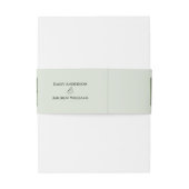 Sage Green Hand Drawn Floral Botanical Wedding Uitnodigingen Wikkel (Achterkant Voorbeeld)