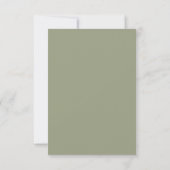 Sage Green Handgeschreven Script Eenvoudige QR-cod RSVP Kaartje (Achterkant)