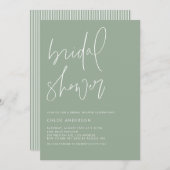 Sage Green Handgeschreven Script Vrijgezellenfeest Kaart (Voorkant / Achterkant)