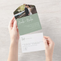 Sage Green Handschrift Typografie Fotobruiloft