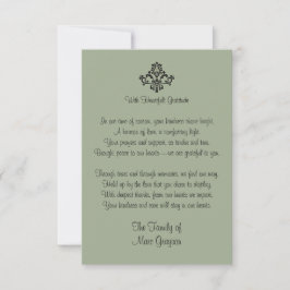 Sage Green Hartelijke Dankbaarheid Familie Bedankt