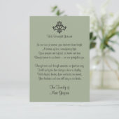 Sage Green Hartelijke Dankbaarheid Familie Bedankt (Staand voorkant)