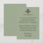Sage Green Hartelijke Dankbaarheid Familie Bedankt (Voorkant / Achterkant)