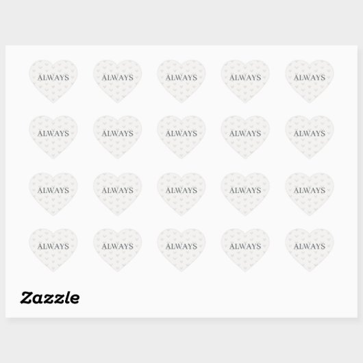 Sage Green Heart Pattern Minimal Serif Always Hart Sticker (Vel)