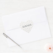 Sage Green Heart Pattern Minimal Serif Always Hart Sticker (Envelop)