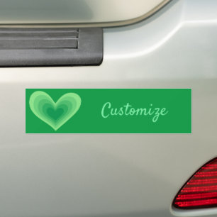 Sage Green Heart Thunder_Cove Bumpersticker