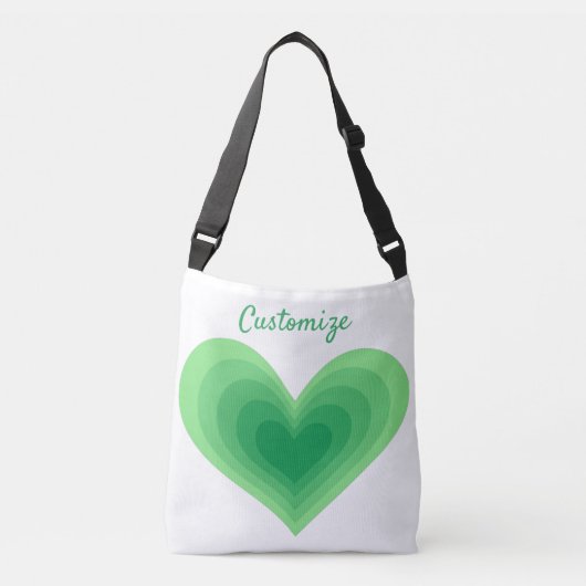Sage Green Heart Thunder_Cove Crossbody Tas (Voorkant)