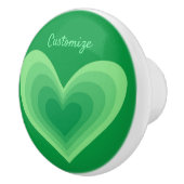 Sage Green Heart Thunder_Cove  Keramische Knop (Rechts)