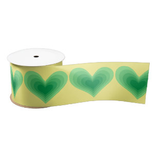 Sage Green Heart Thunder_Cove Satin Ribbon Satijnen Lint