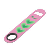 Sage Green Heart Thunder_Cove Speed Flessenopener (Voorkant Gekanteld)