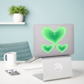 Sage Green Heart Thunder_Cove Sticker (Laptop op bureau)