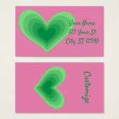 Sage Green Heart Thunder_Cove Visitekaartje (Voorkant /achterkant)