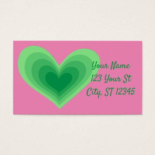 Sage Green Heart Thunder_Cove Visitekaartje (Voorkant)