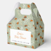 Sage Green Herfst Ladybug Greenery Baby shower Bedankdoosjes (Achterkant)