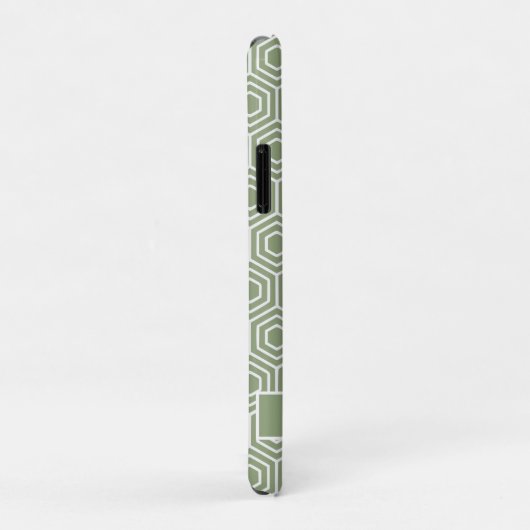Sage Green Hexagon Honingraat Geometrisch Patroon Case-Mate iPhone Case (Achterkant/rechts)
