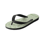 Sage Green Hexagon Honingraat Patroon Naam Kinder Teenslippers (Schuin)