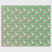 Sage Green Ho Ho Armadillo Cadeaupapier (Vlak)