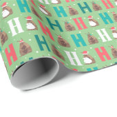Sage Green Ho Ho Armadillo Cadeaupapier (Rol Hoek)