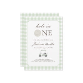 Sage Green Hole in één uitnodiging voor een golfve