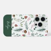 Sage Green Holiday Personalized Phone Case iPhone Hoesje (Achterkant horizontaal)