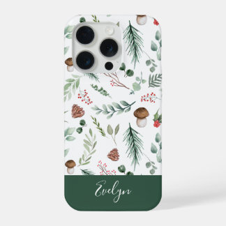 Sage Green Holiday Personalized Phone Case iPhone 15 Pro Case