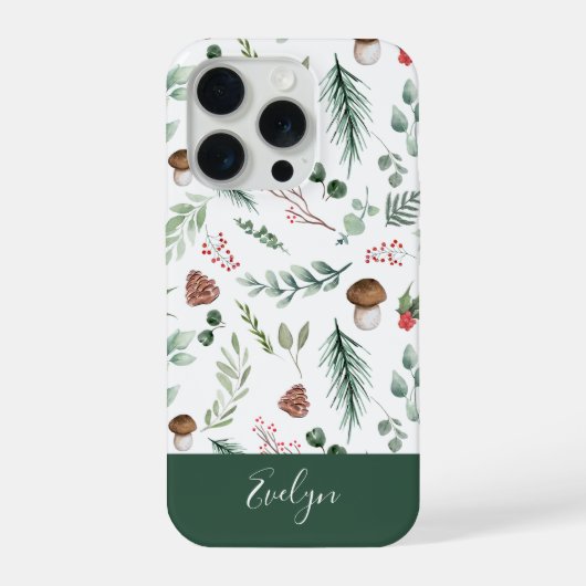 Sage Green Holiday Personalized Phone Case iPhone Hoesje (Achterkant)