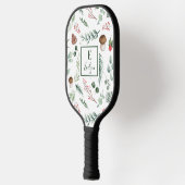 Sage Green Holiday Personalized Pickleball Paddle (Links)