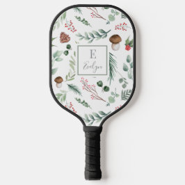 Sage Green Holiday Personalized Pickleball Paddle