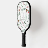 Sage Green Holiday Personalized Pickleball Paddle (Links)